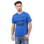 Vakum Men Royal Blue Round Neck Printed T Shirt
