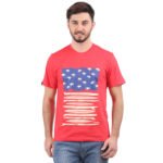Vakum Men Tom Red Round Neck Printed T Shirt