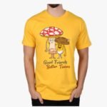 Vakum Yellow Round Neck Printed T Shirt