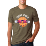 Vakum Round Neck Olive Green Cookie Printed T Shirt
