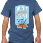 Vakum Cobalt Blue Round Neck Printed T Shirt