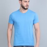 Vakum Round Neck Indian Blue T Shirt